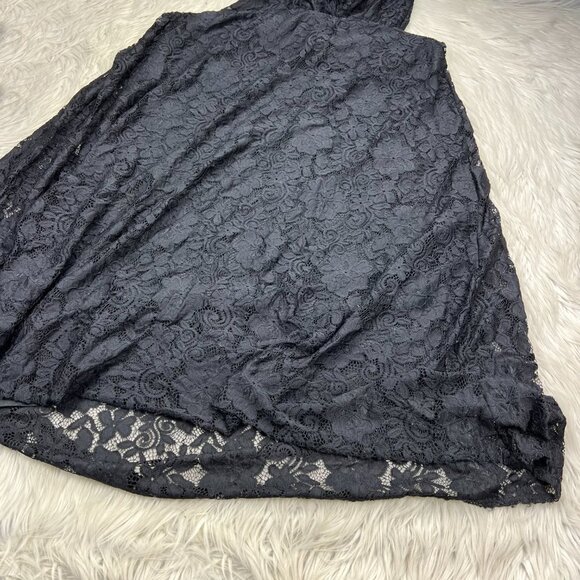 BLUSH Street Couture Women's S Black Wrap Lace Maternity Maxi Dress - Picture 6 of 8